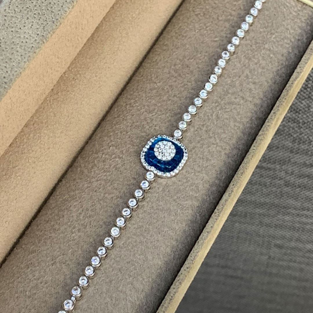 Mavi Boncuklu Taşlı Bileklik Y00023