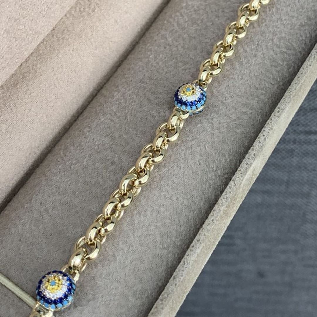 Taşlı Gözlü Bileklik Y00159