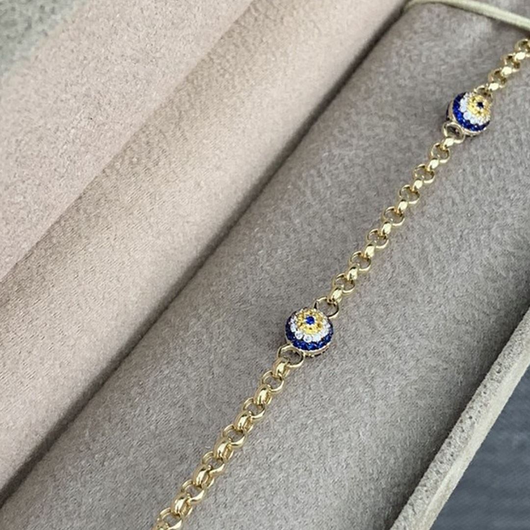 Taşlı Gözlü Bileklik Y00160