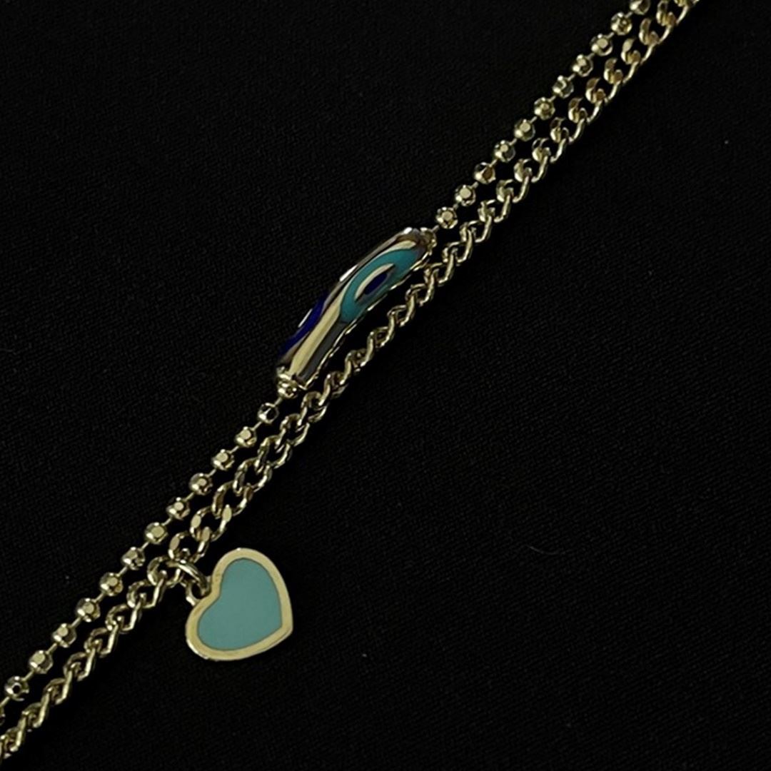 Cetaş Kalp ve Mineli bileklik BL0323