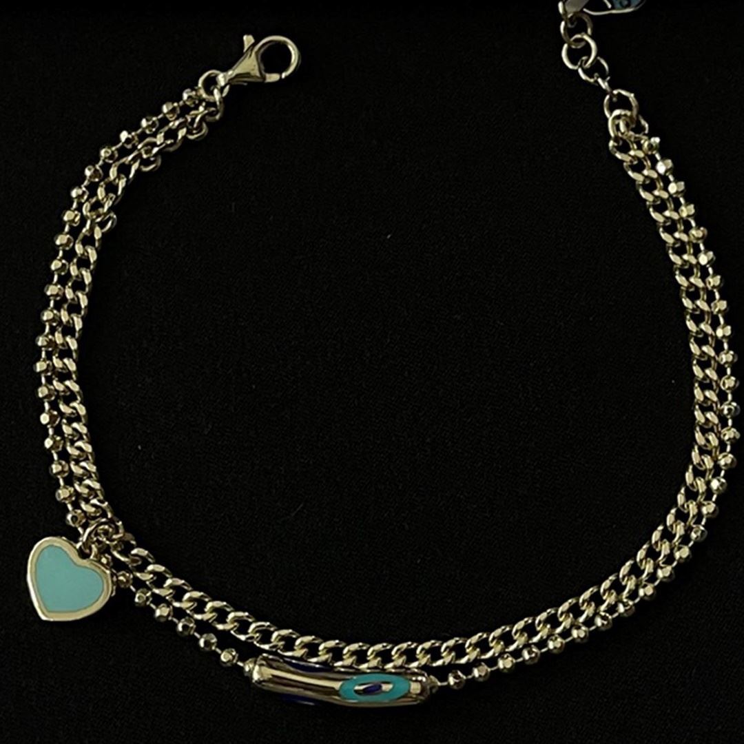 Cetaş Kalp ve Mineli bileklik BL0323