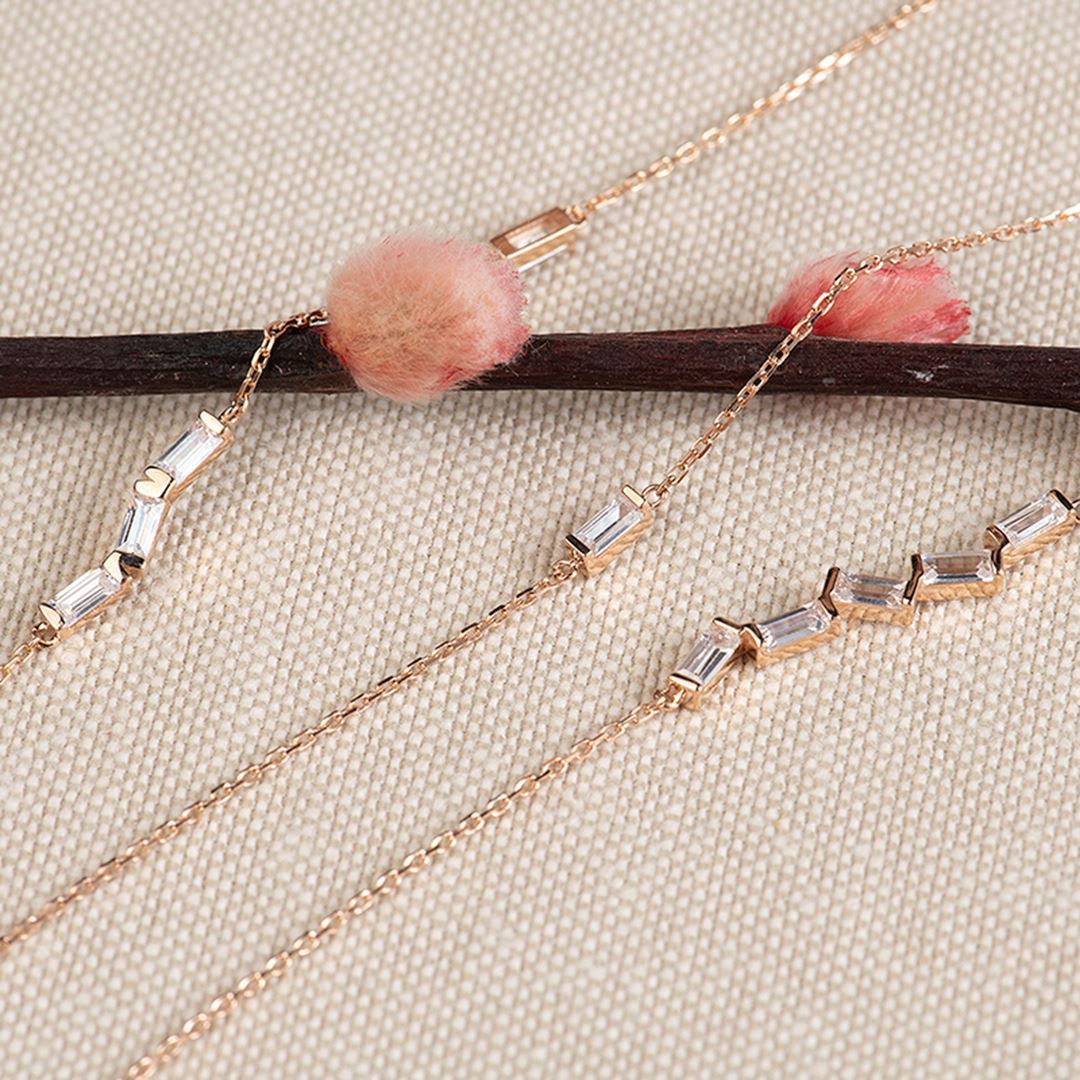 Bagetto Zigzag Altın Bileklik PI0036