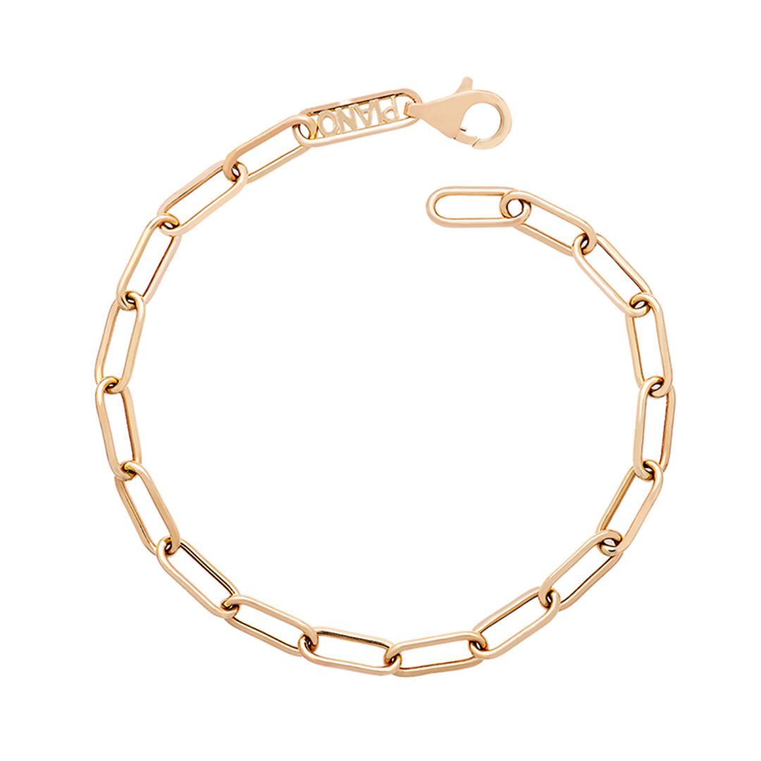 Link Sıra Dikdörtgen Altın Bileklik PI0051