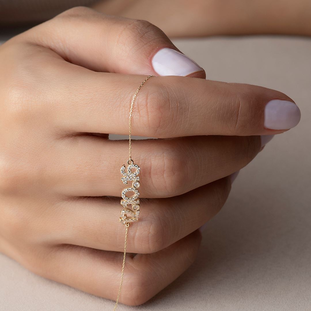 Letters Date Altın Bileklik PI0053