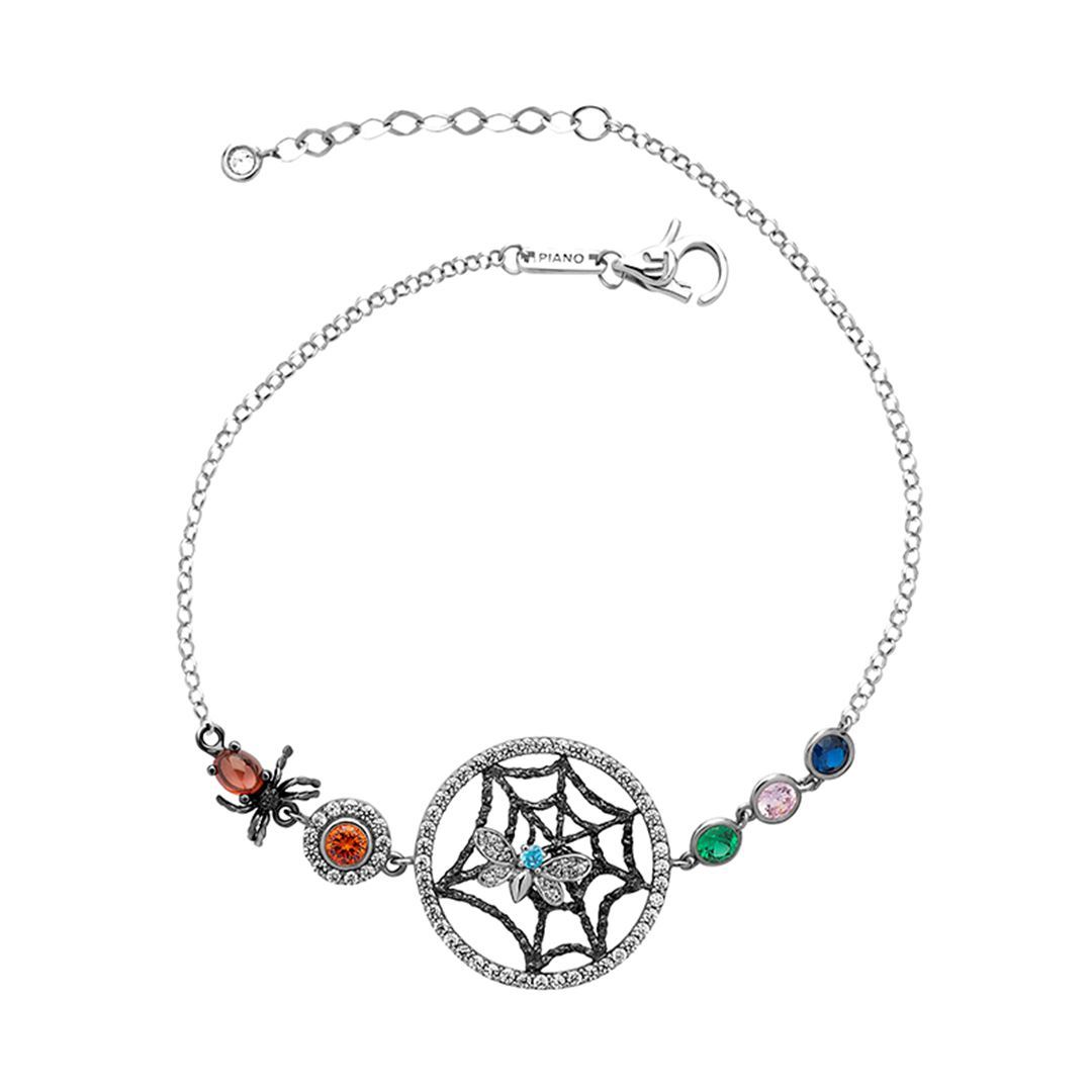 Maman Taşlı Örümcek Altın Bileklik PI0054