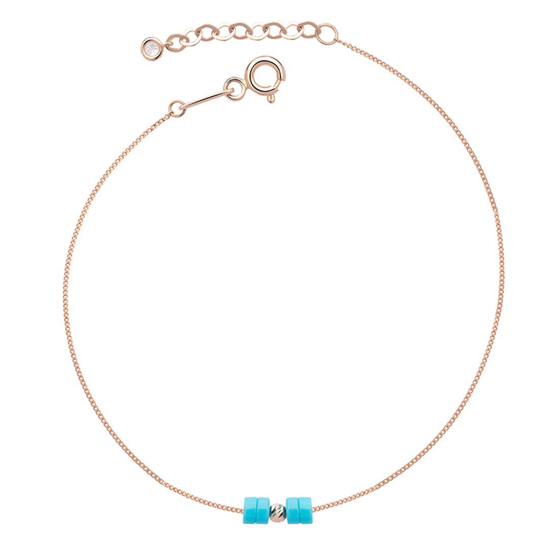 Gravity İkili Firuze Altın Bileklik PI0061