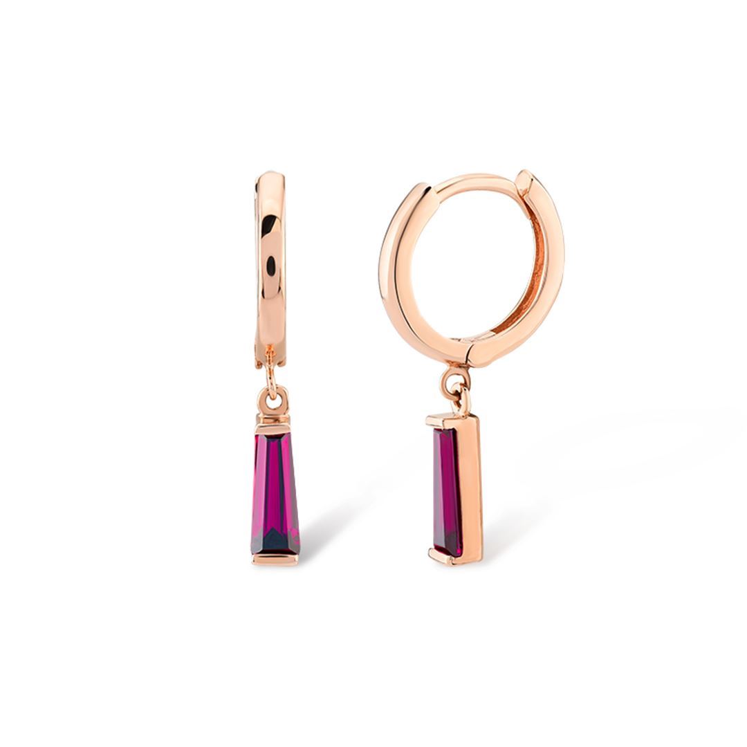 Bagetto Trapez Altın Küpe PI0156