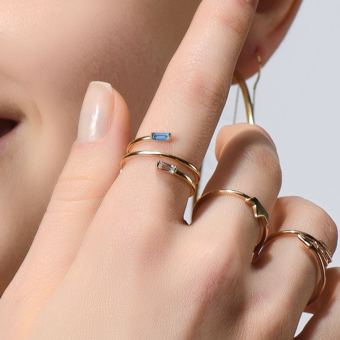 Bagetto Kokteyl Sarmal Altın Yüzük PI0166