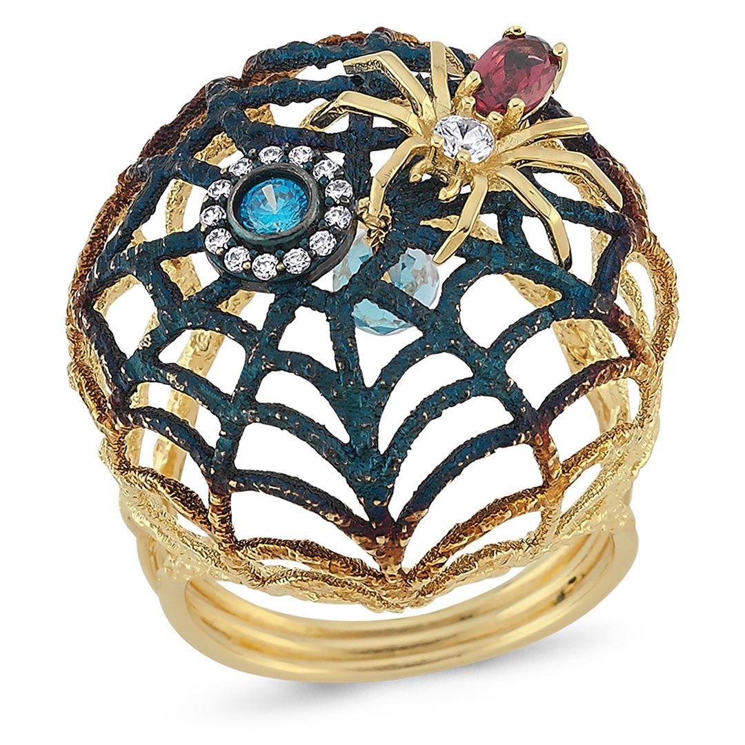 Maman Örümcek Ağı Altın Yüzük PI0176