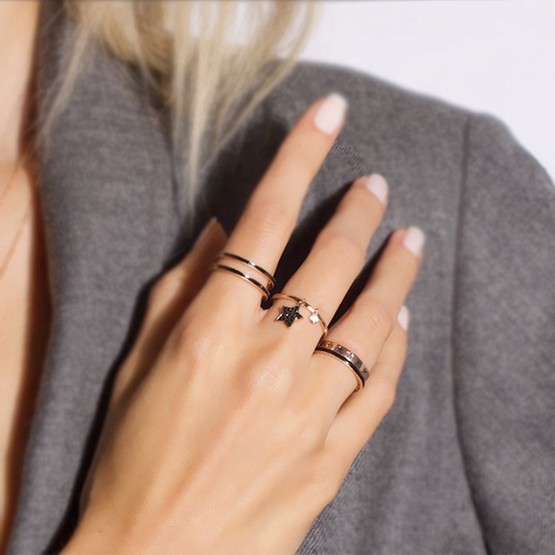 Cabaret Sallanan Yıldız Altın Yüzük PI0177