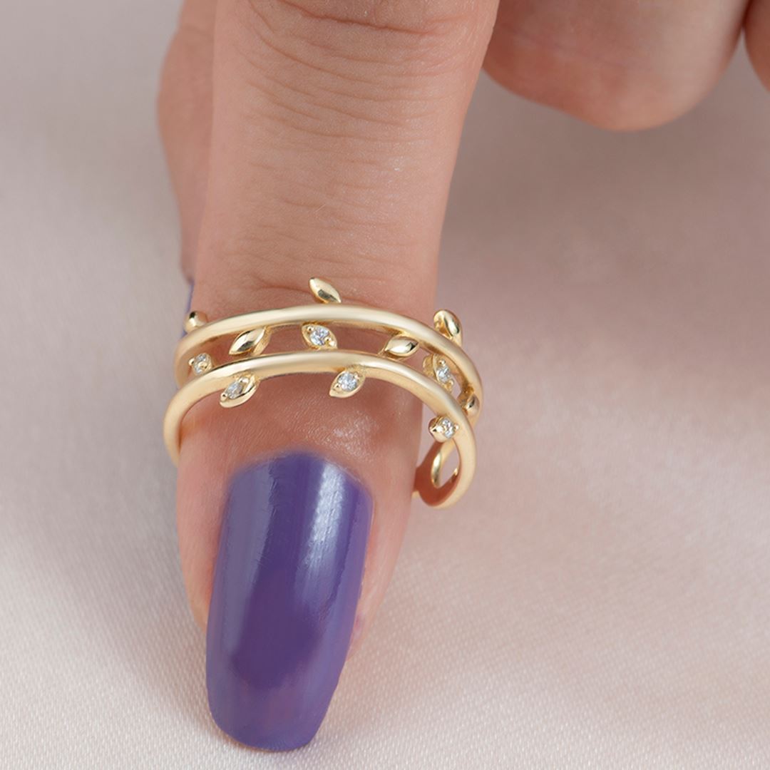 Cabaret Sarmaşık Altın Yüzük PI0193