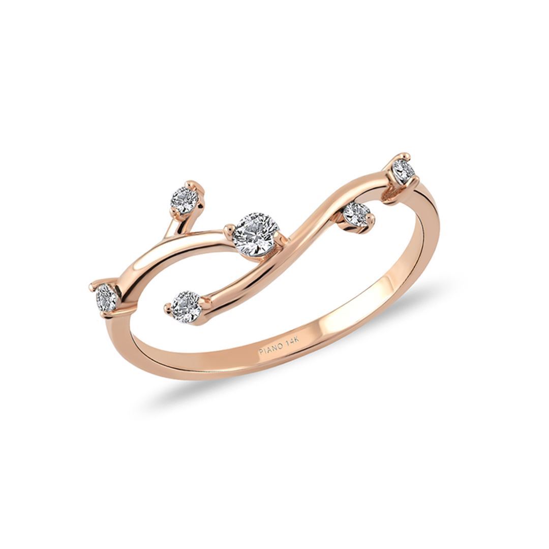 Cabaret Mini Sarmaşık Altın Yüzük PI0195