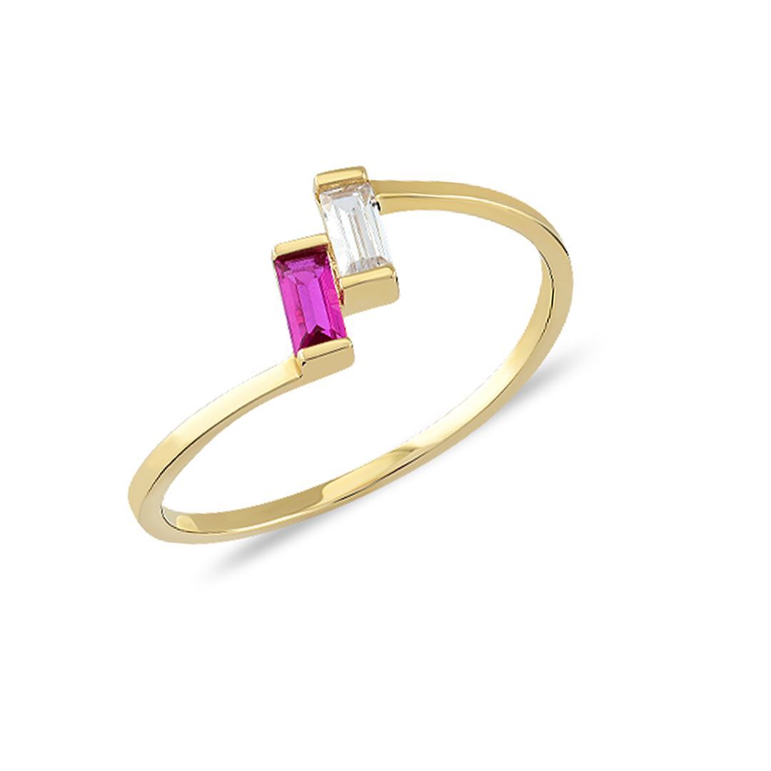 Bagetto İki Baget Altın Yüzük PI0169