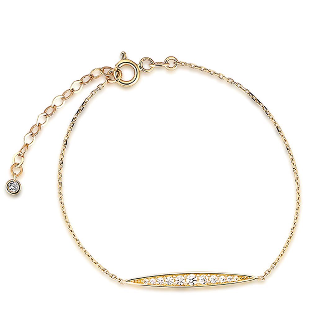 Cabaret Mekik Taşlı Altın Bileklik PI0146