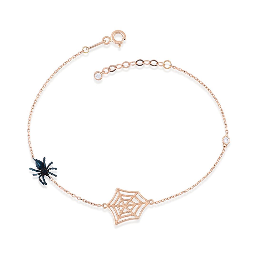 Maman Örümcek Ve Ağ Altın Bileklik PI0137