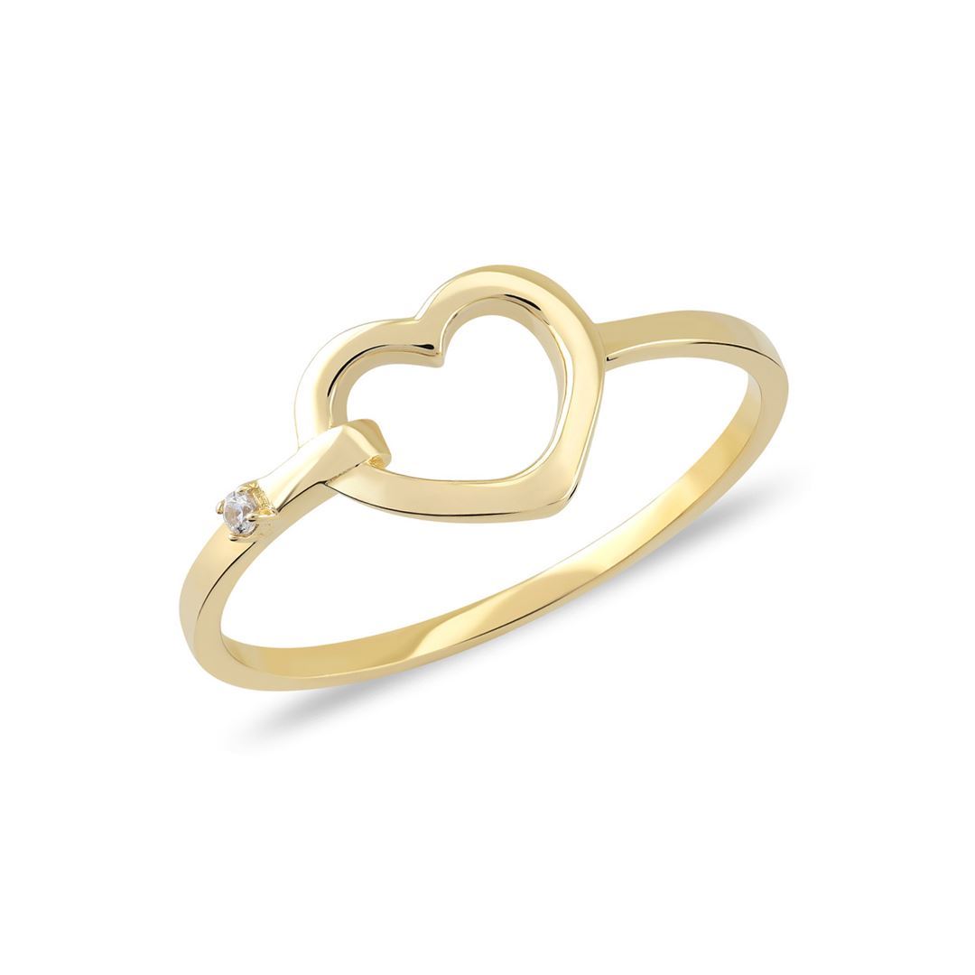 Cabaret Kilitli Kalp Altın Yüzük PI0214