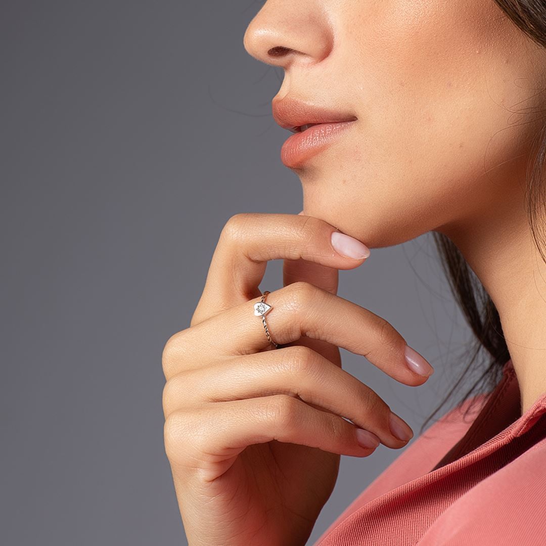 Cabaret Kalp Burgu Altın Yüzük PI0218