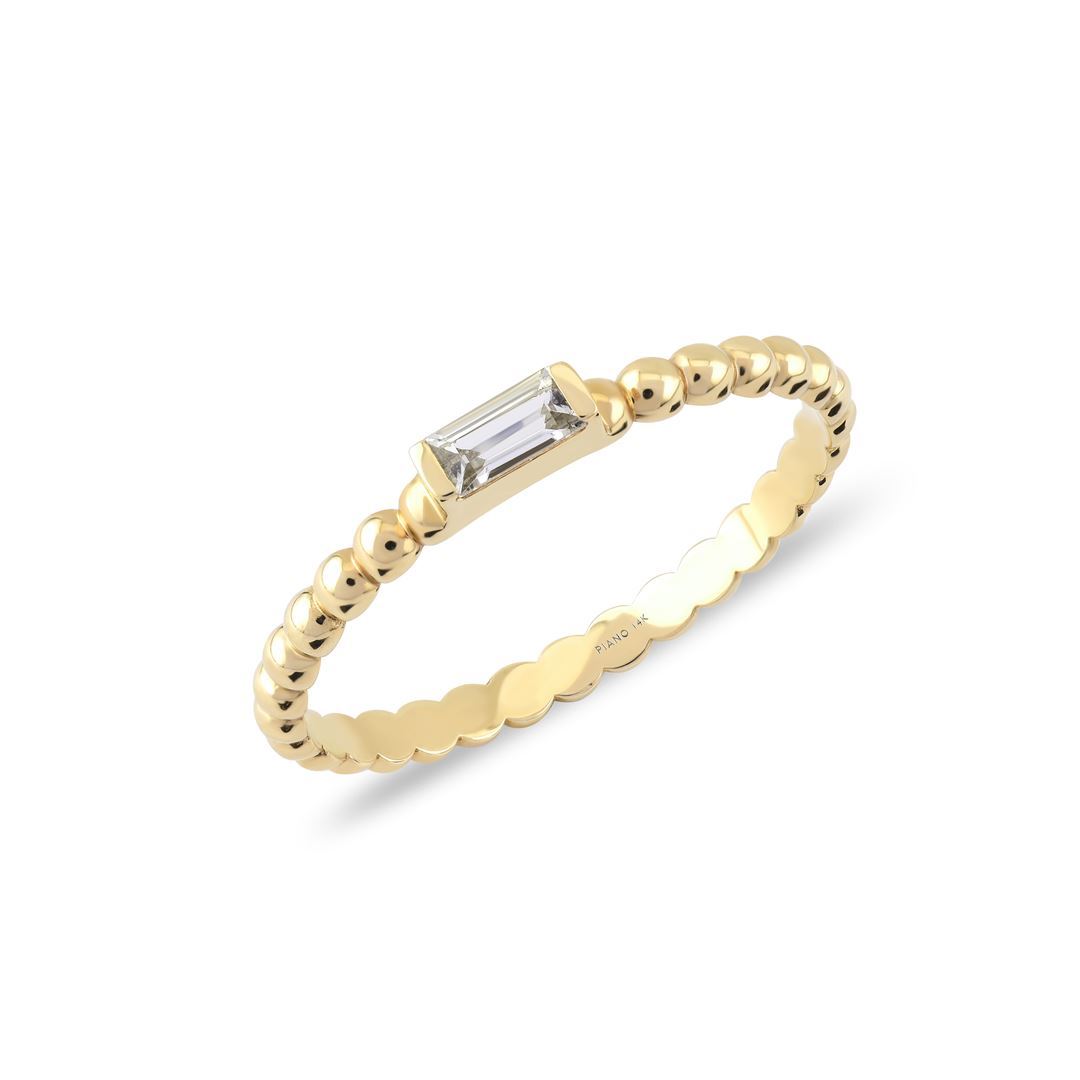 Dolce Toptop Baget Altın Yüzük PI0222