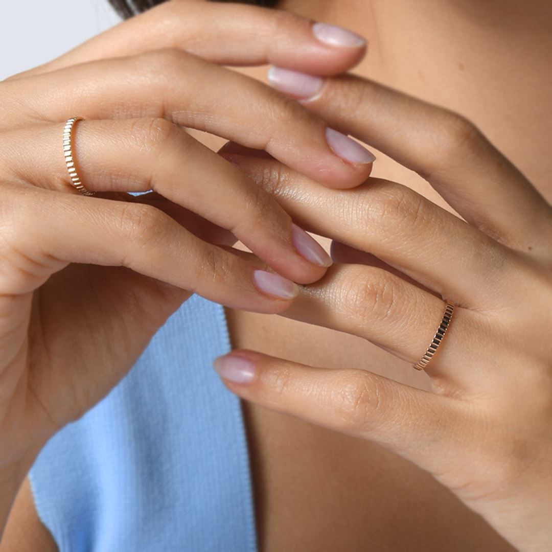 Andante Curve Altın Yüzük PI0223