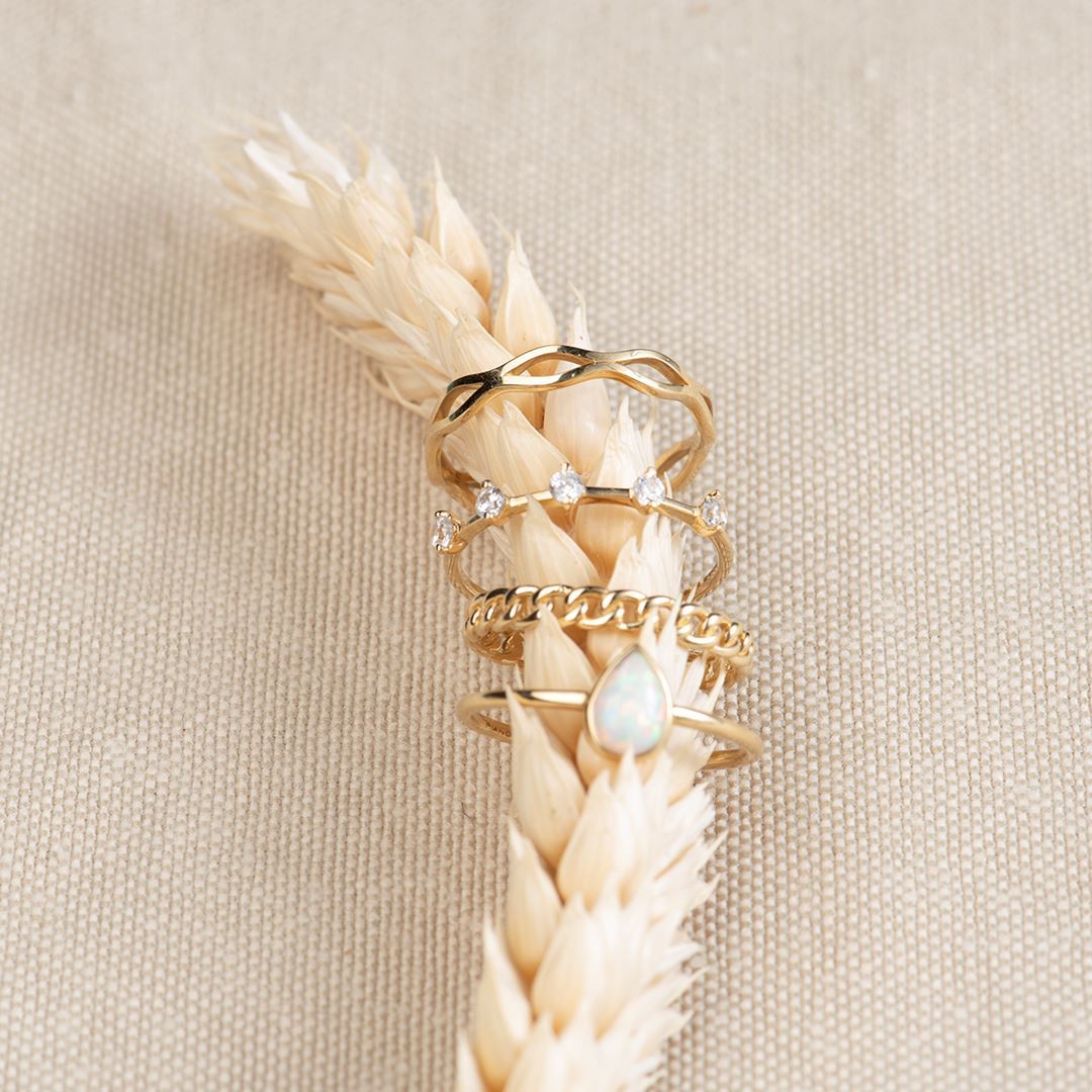 Forte Beş Taş Altın Yüzük PI0233