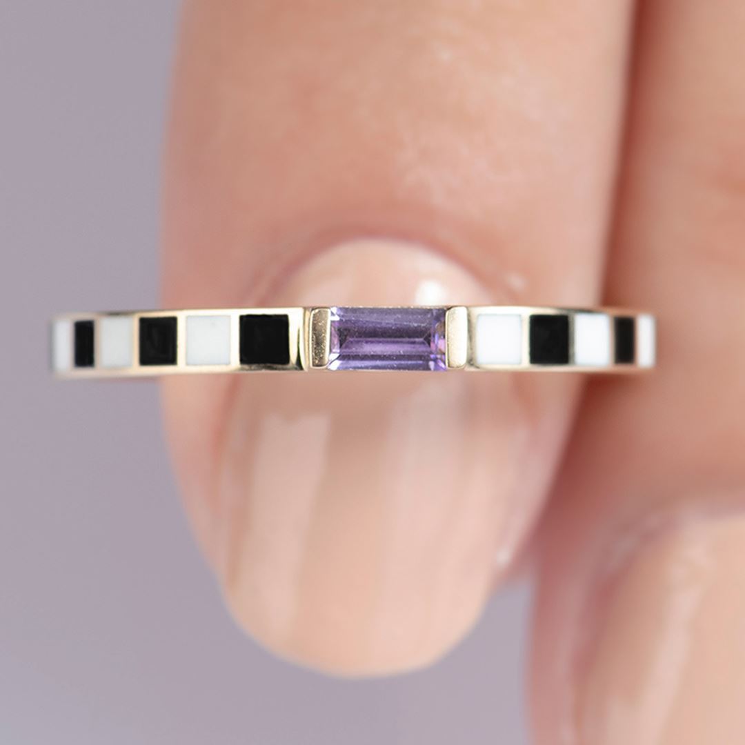 Dolce Yatay Octave Altın Yüzük PI0241