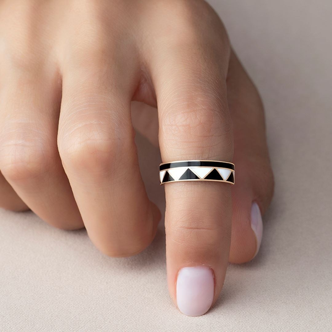 Piramit Band Altın Yüzük PI0243