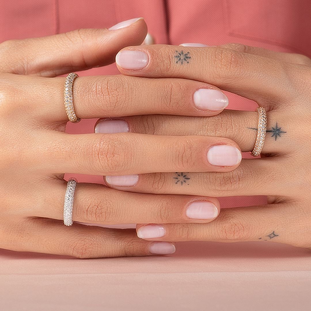 Forte Taşlı Band Altın Yüzük PI0247