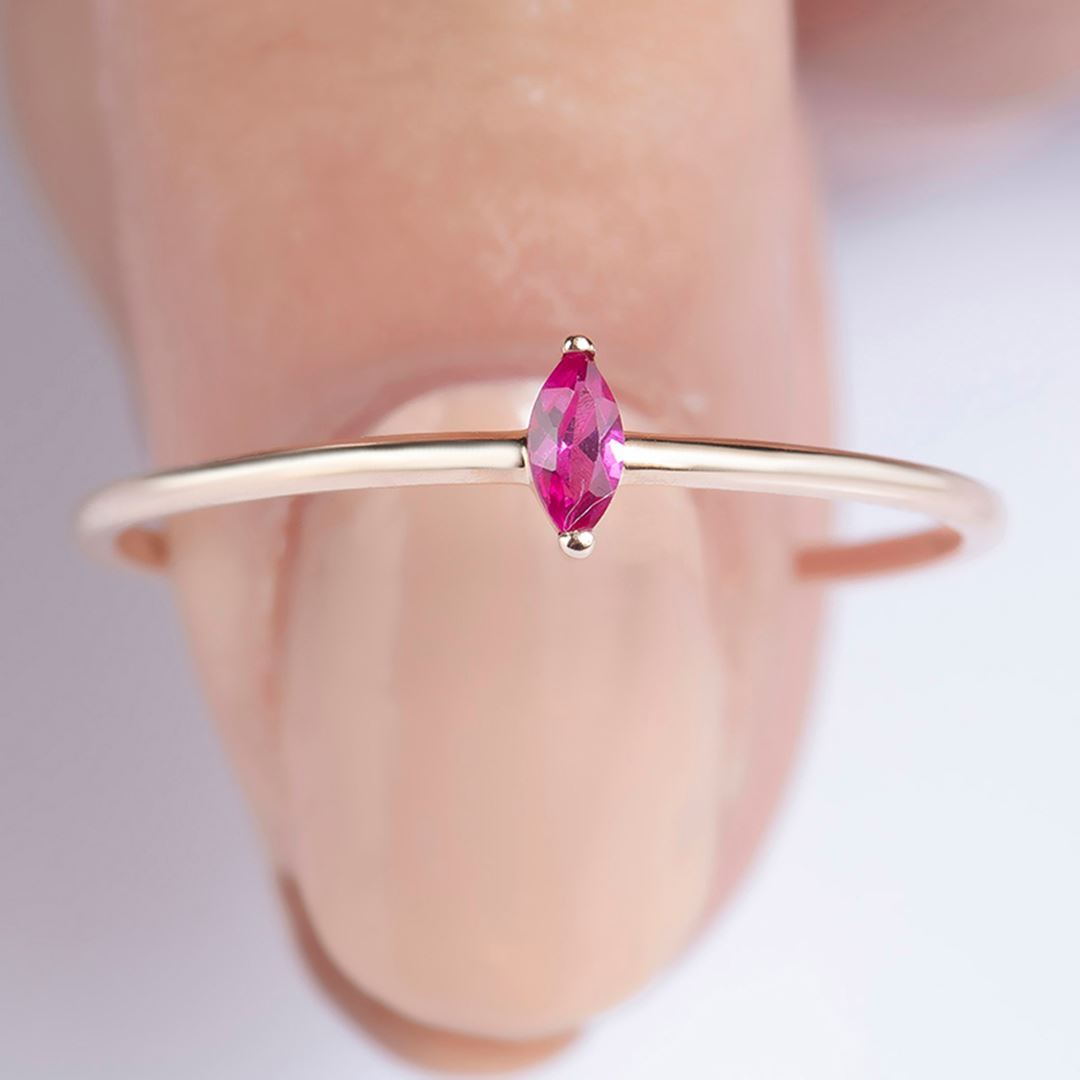 Mini Markiz Altın Yüzük PI0248