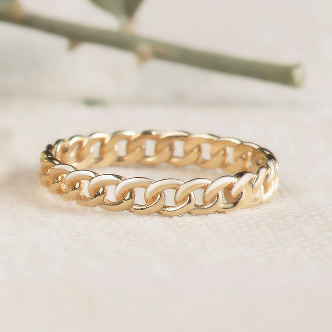 İnce Zincir Altın Yüzük PI0250