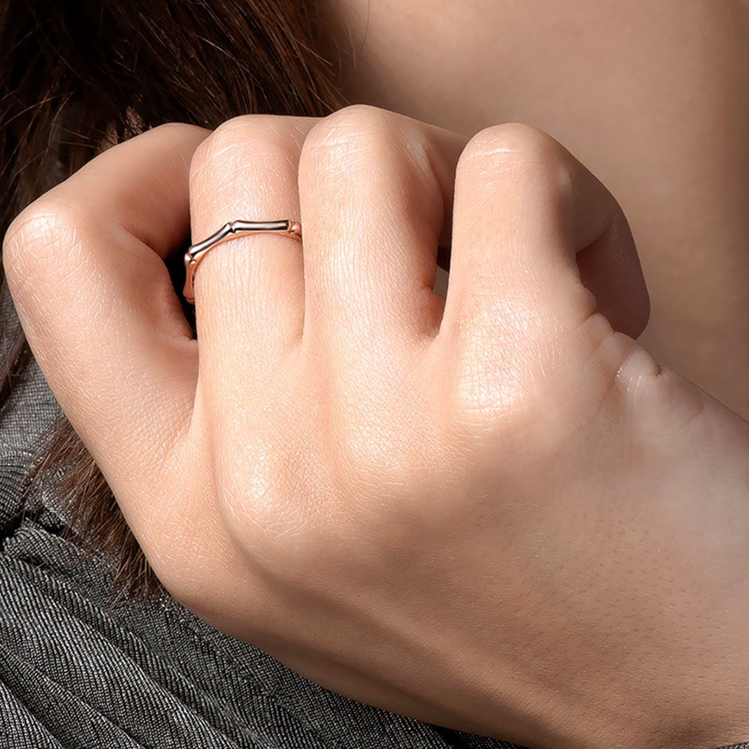 Rhythm Bambu Altın Yüzük PI0254