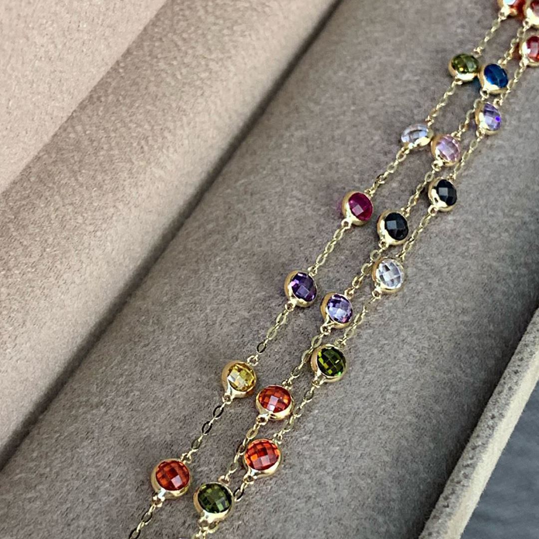 Renkli Taşlı Tiffany Bileklik BL0090