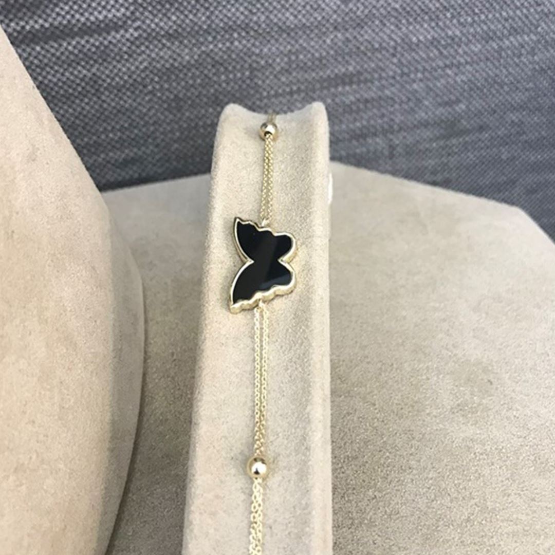 Onix Taşlı Kelebek Bileklik Y00683