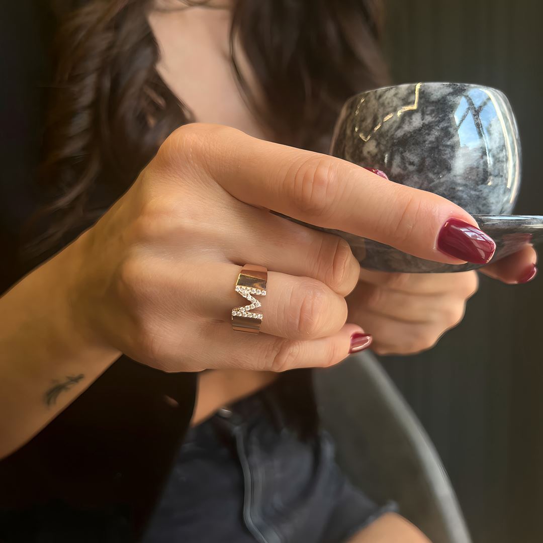 Altın Harf Yüzük A0001