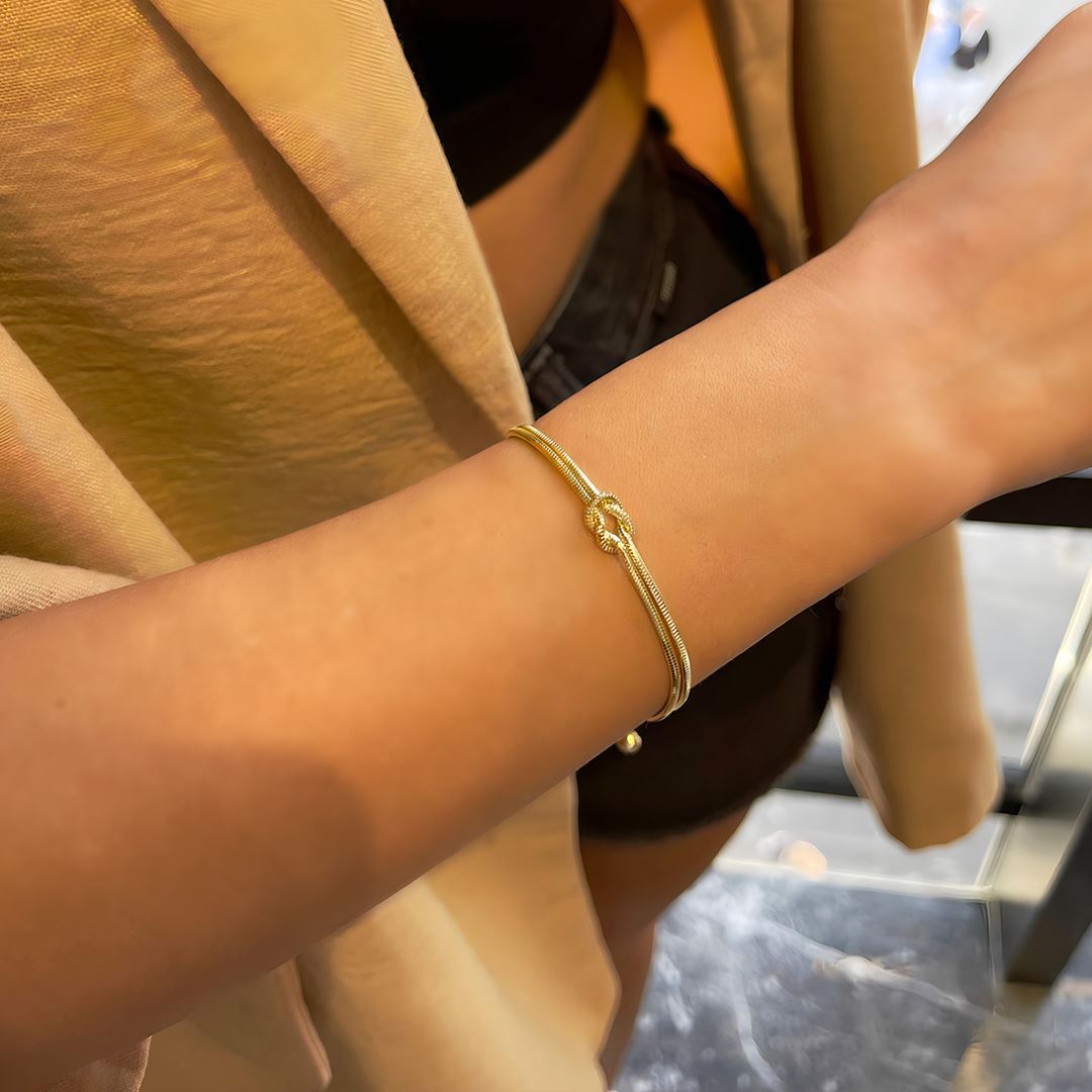 İthal Düğüm Altın Bileklik A0018