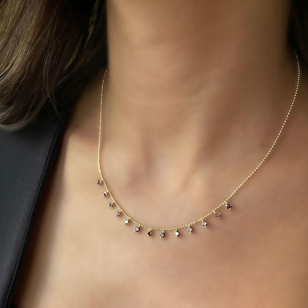 İthal Taşlı Fantazi Kolye A0028