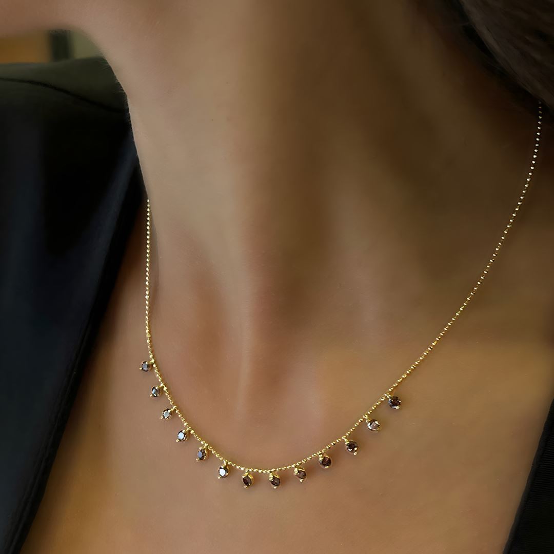 İthal Taşlı Fantazi Kolye A0028