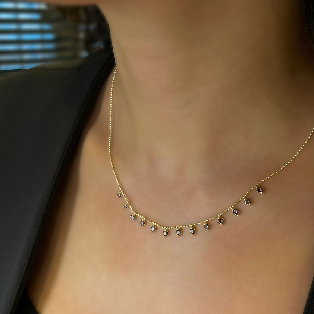 İthal Taşlı Fantazi Kolye A0028