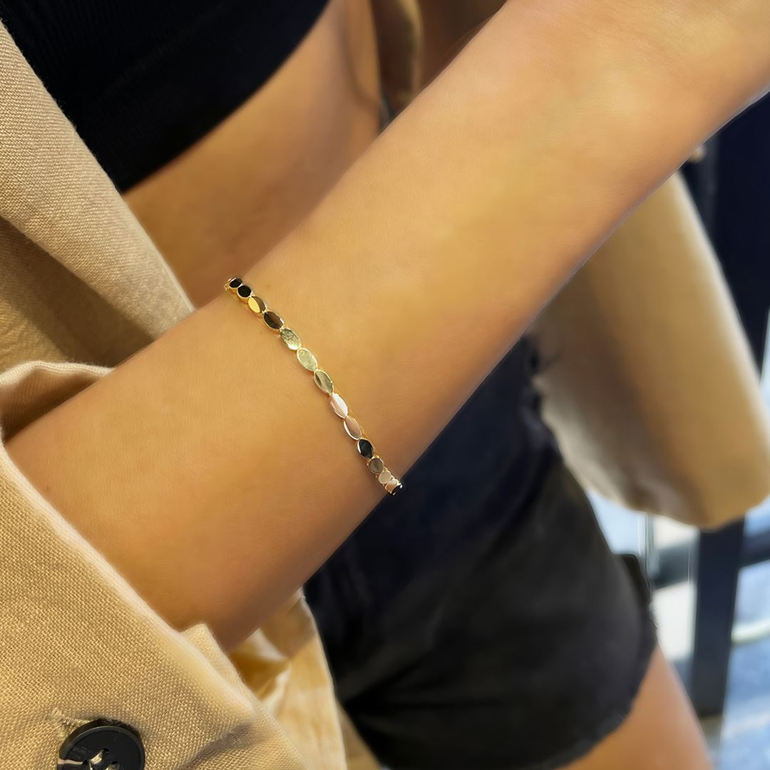 Mini Elips Altın Bileklik A0039