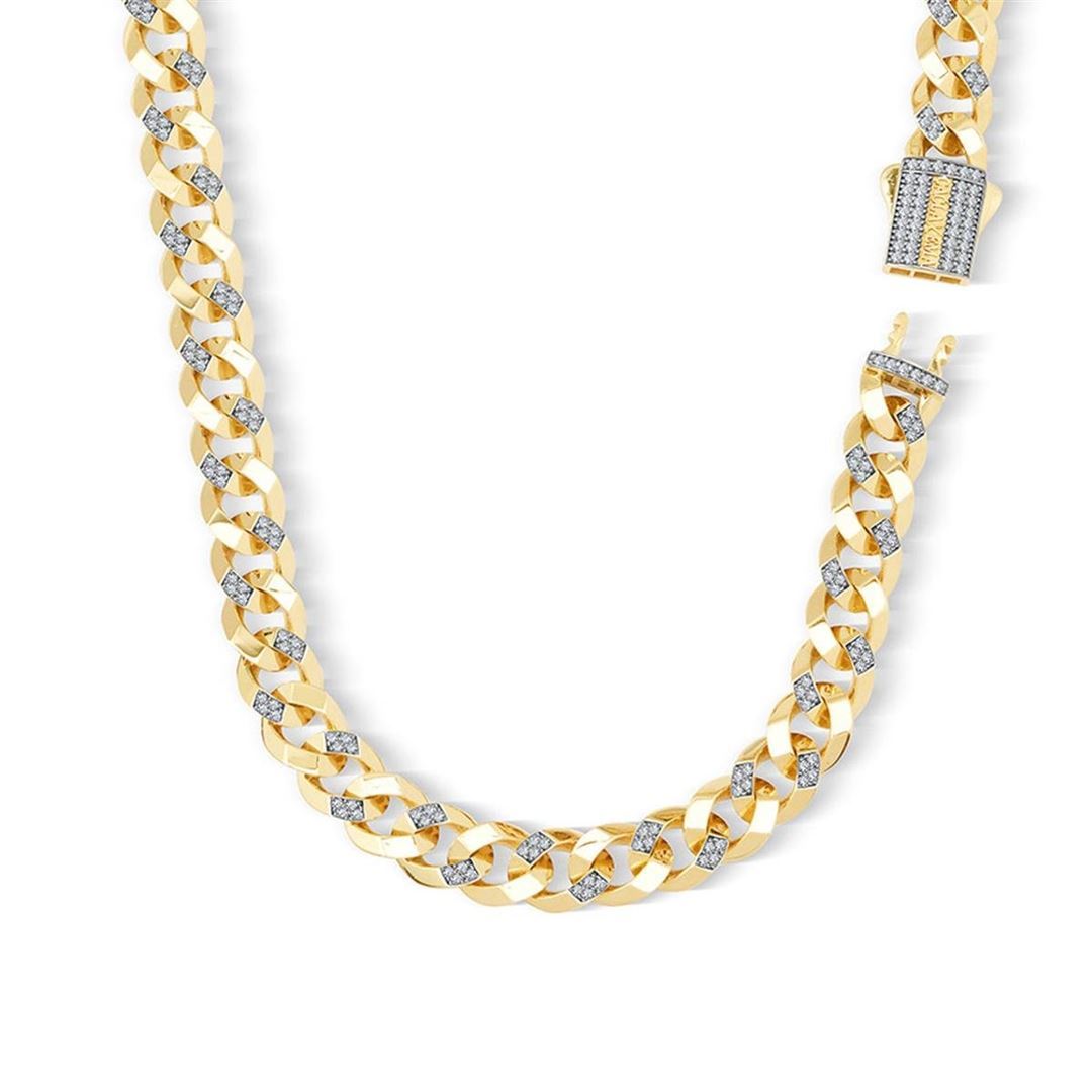 11mm Altın Taşlı Gurmet Zincir CA0044