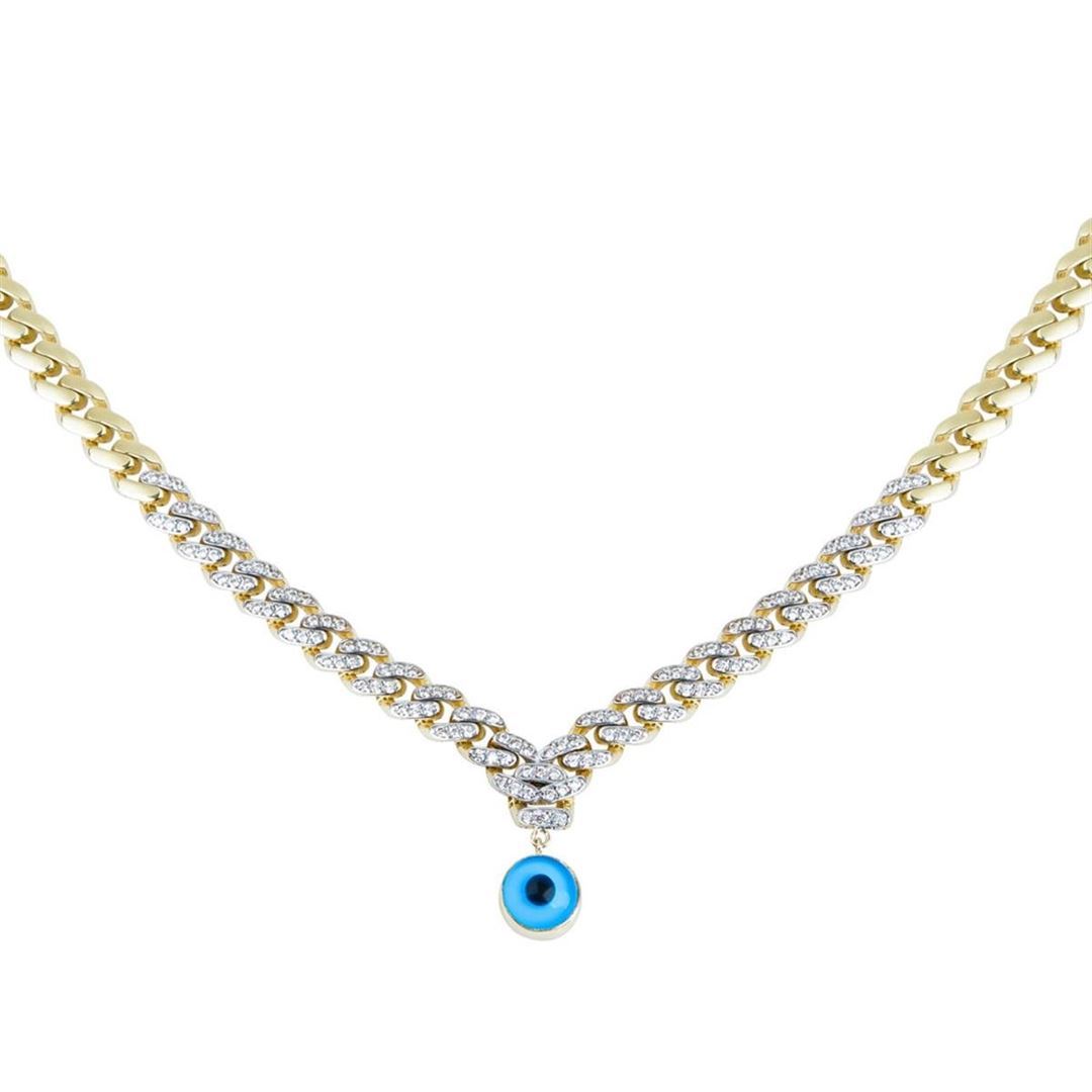 Altın Taşlı Gözlü Bebeğim Kolye CA0052