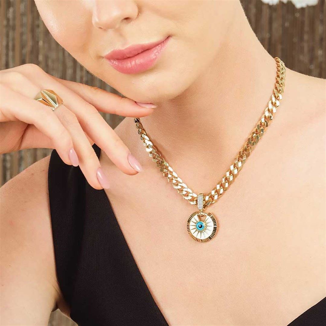 Nazar Boncuklu Yıldız Kolye Ucu Charm CA0016