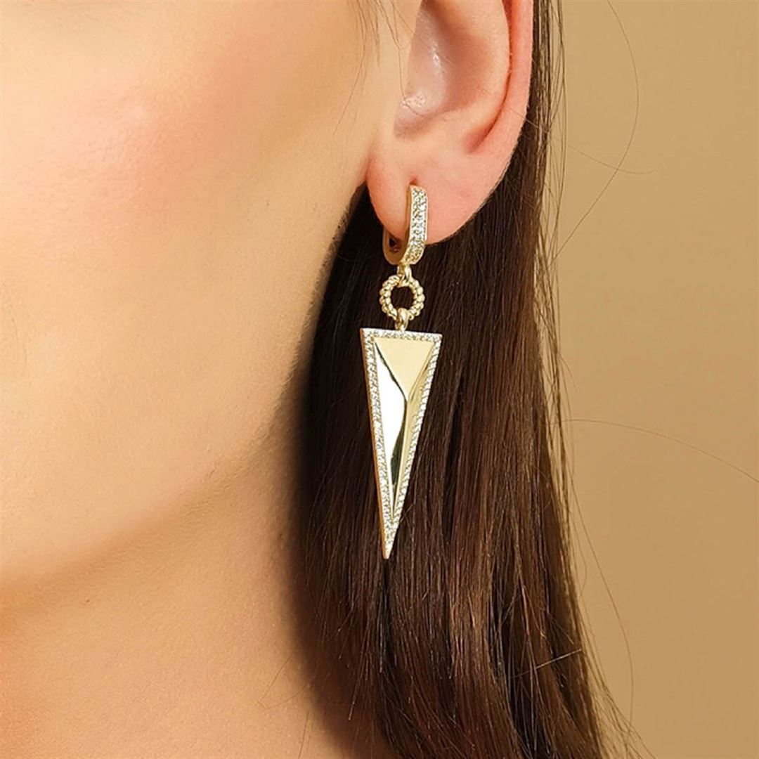 Üçgen Piramit Küpe CA0088