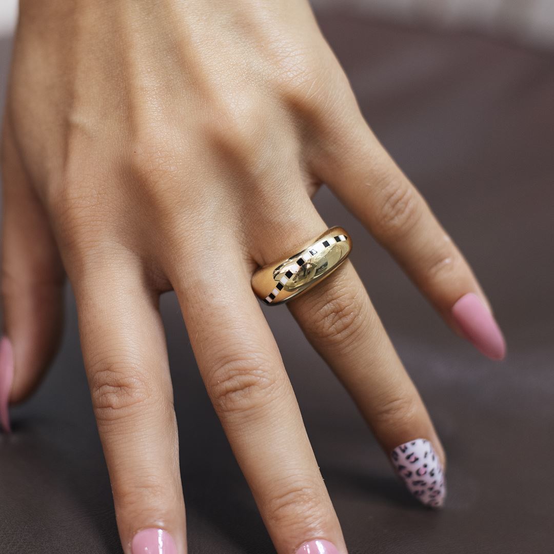 Mineli Altın Yüzük Y01067