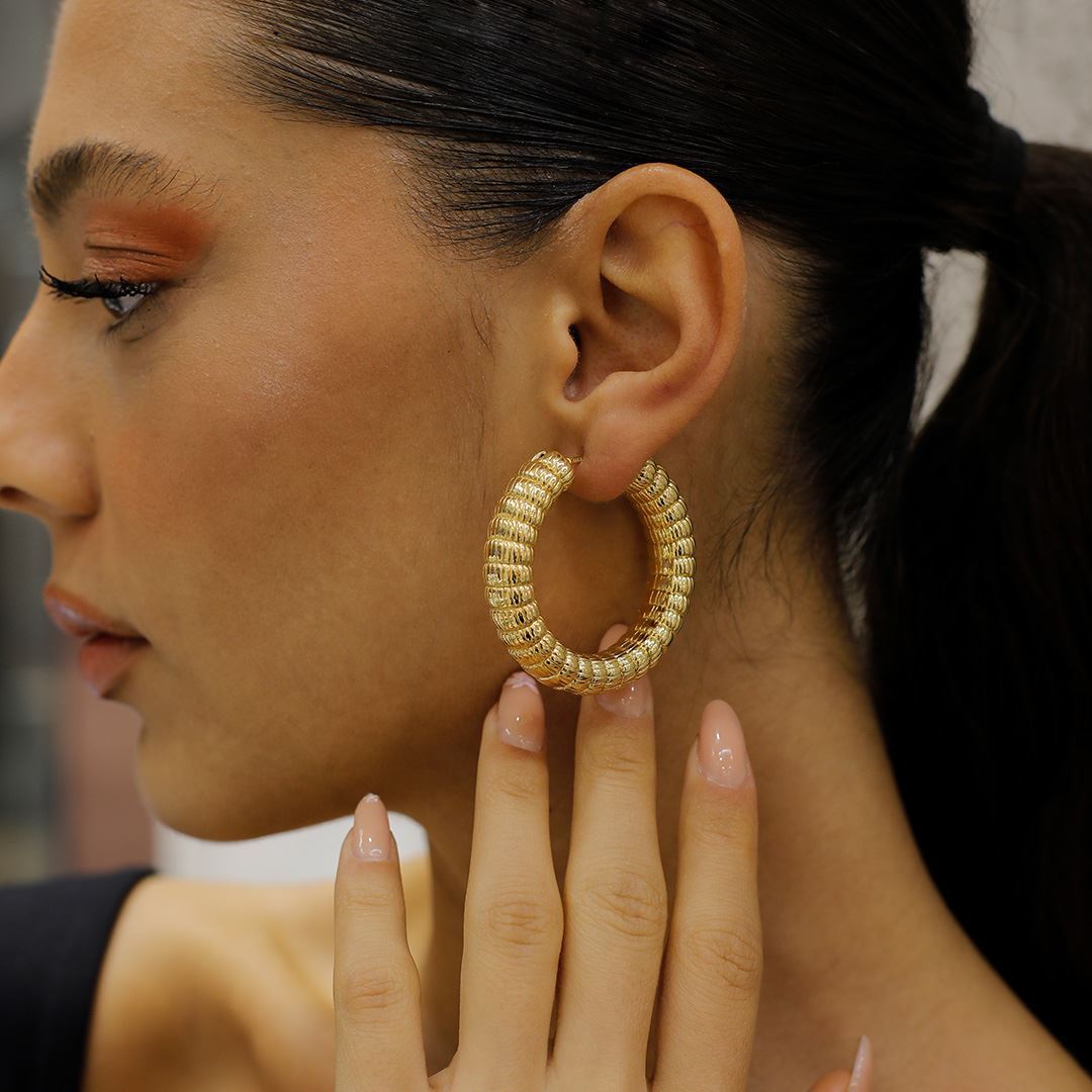 İthal Altın Küpe AA0011