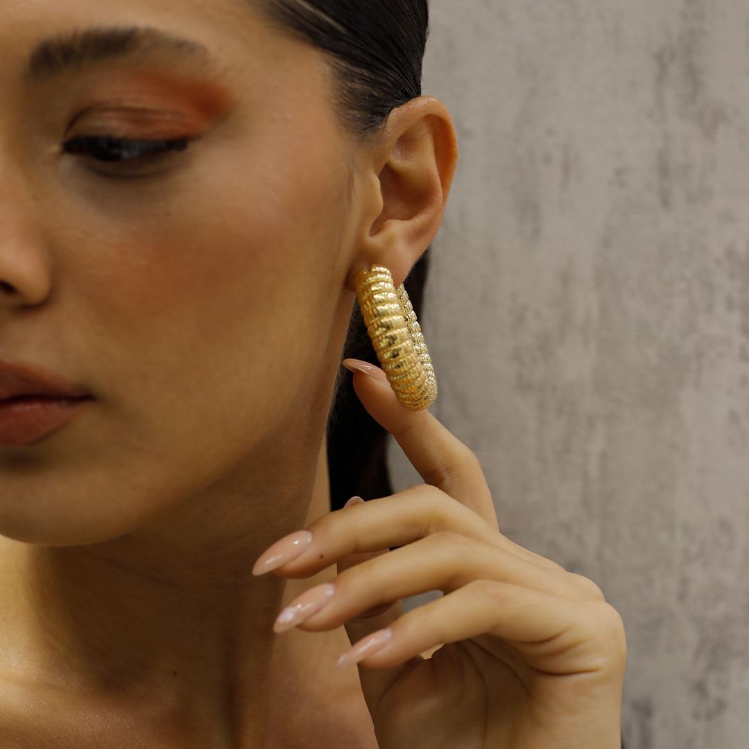 İthal Altın Küpe AA0011