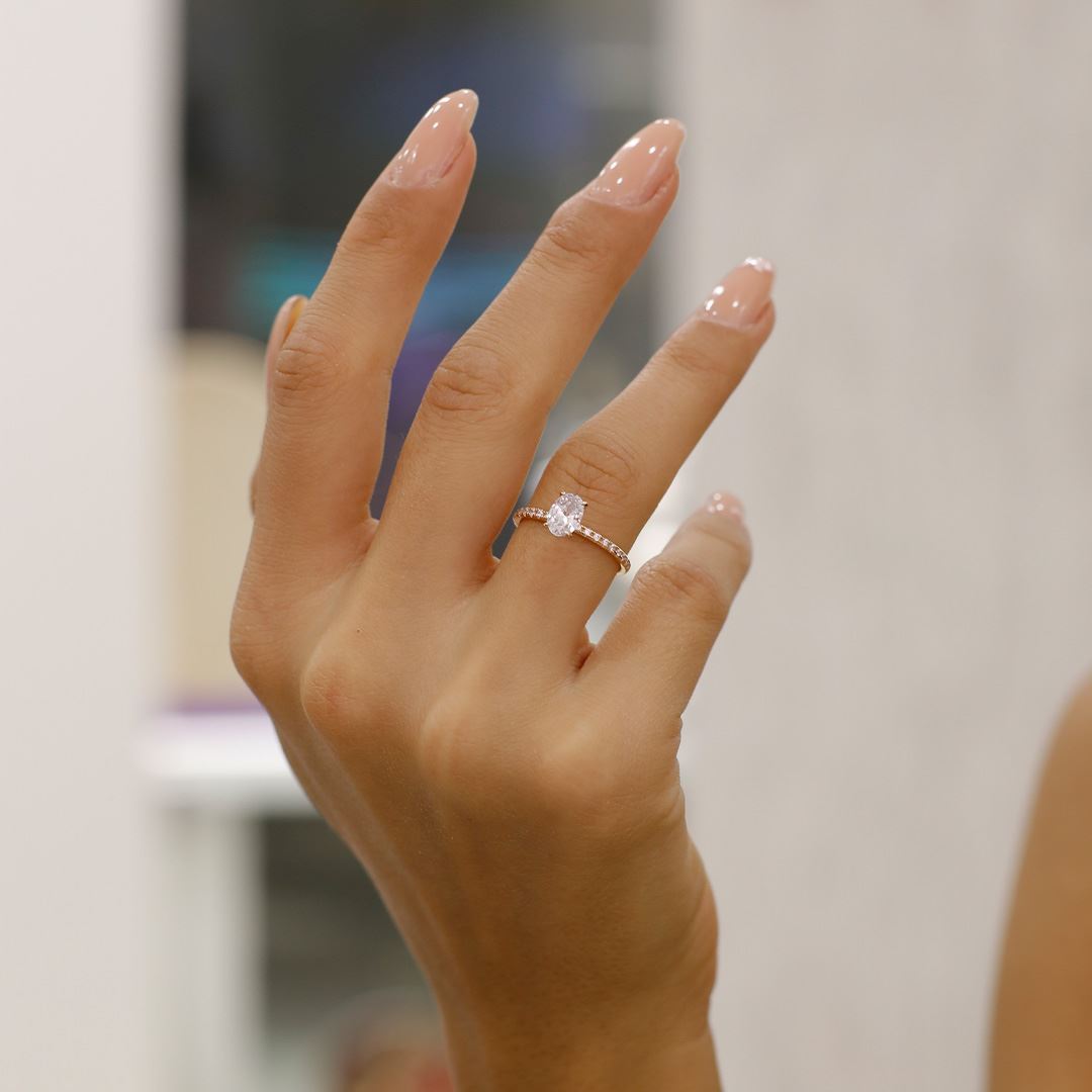 Rose Altın Tamtur Tektaş Yüzük AA0033