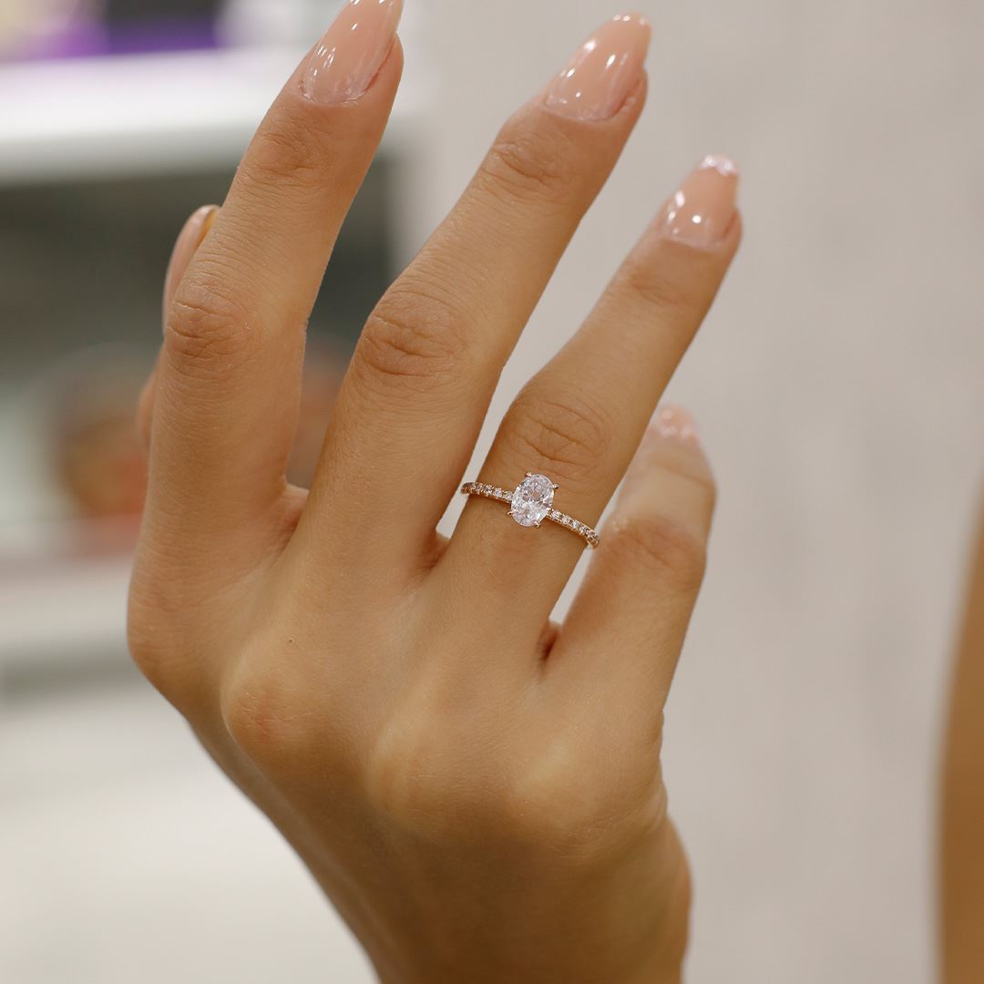 Rose Altın Tamtur Tektaş Yüzük AA0033