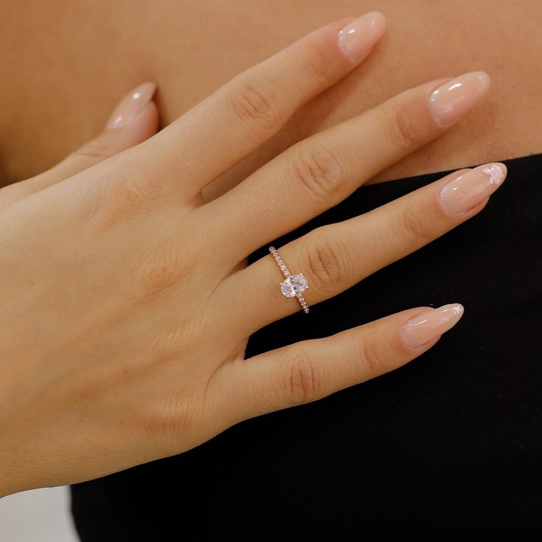 Rose Altın Tamtur Tektaş Yüzük AA0033