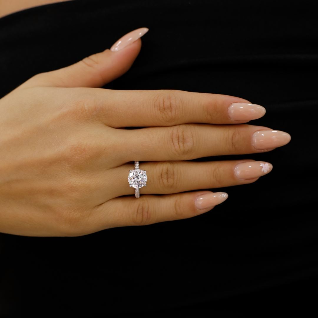 Beyaz Altın Tektaş Tamtur Yüzük AA0027