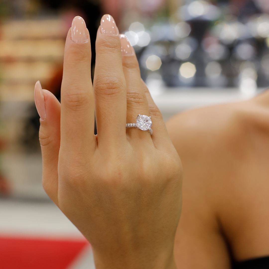 Beyaz Altın Tektaş Tamtur Yüzük AA0027